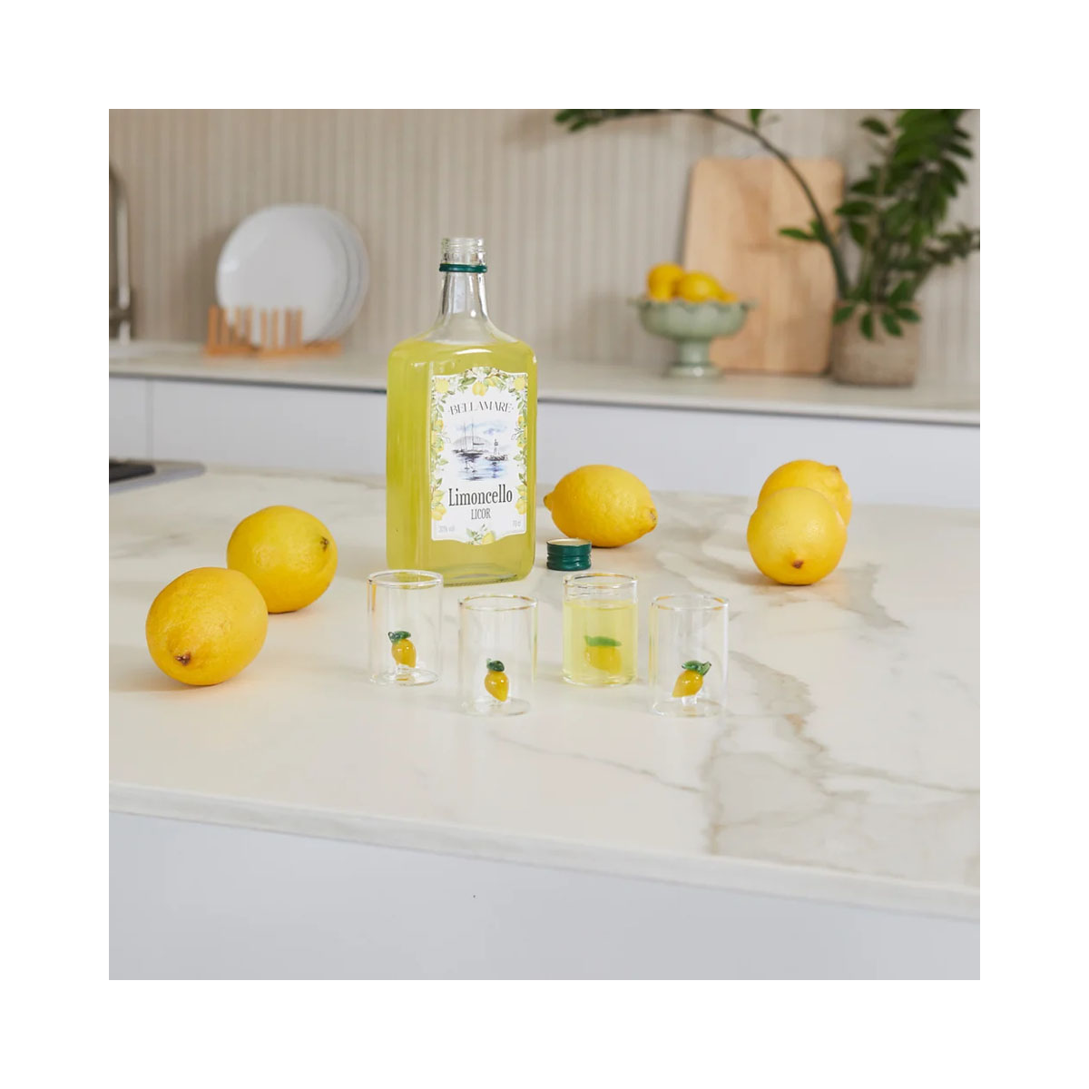 Сет од 4 шот-чашки, Lemon, 50 ml 