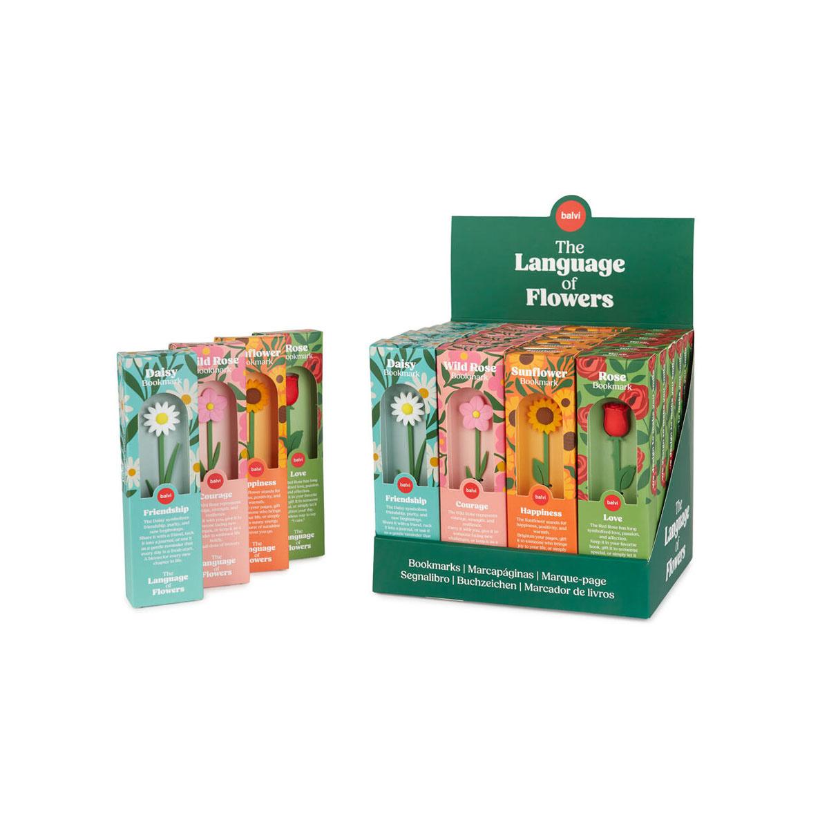 Обележувач за книги, The Language of Flowers, 4 дизајни 