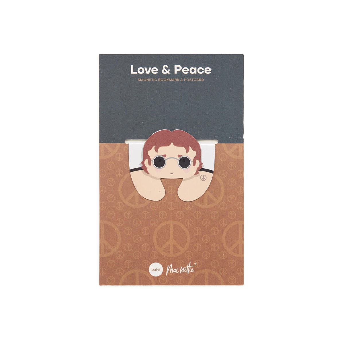 Магнетен обележувач за книги, Macnettic - Love & Peace 
