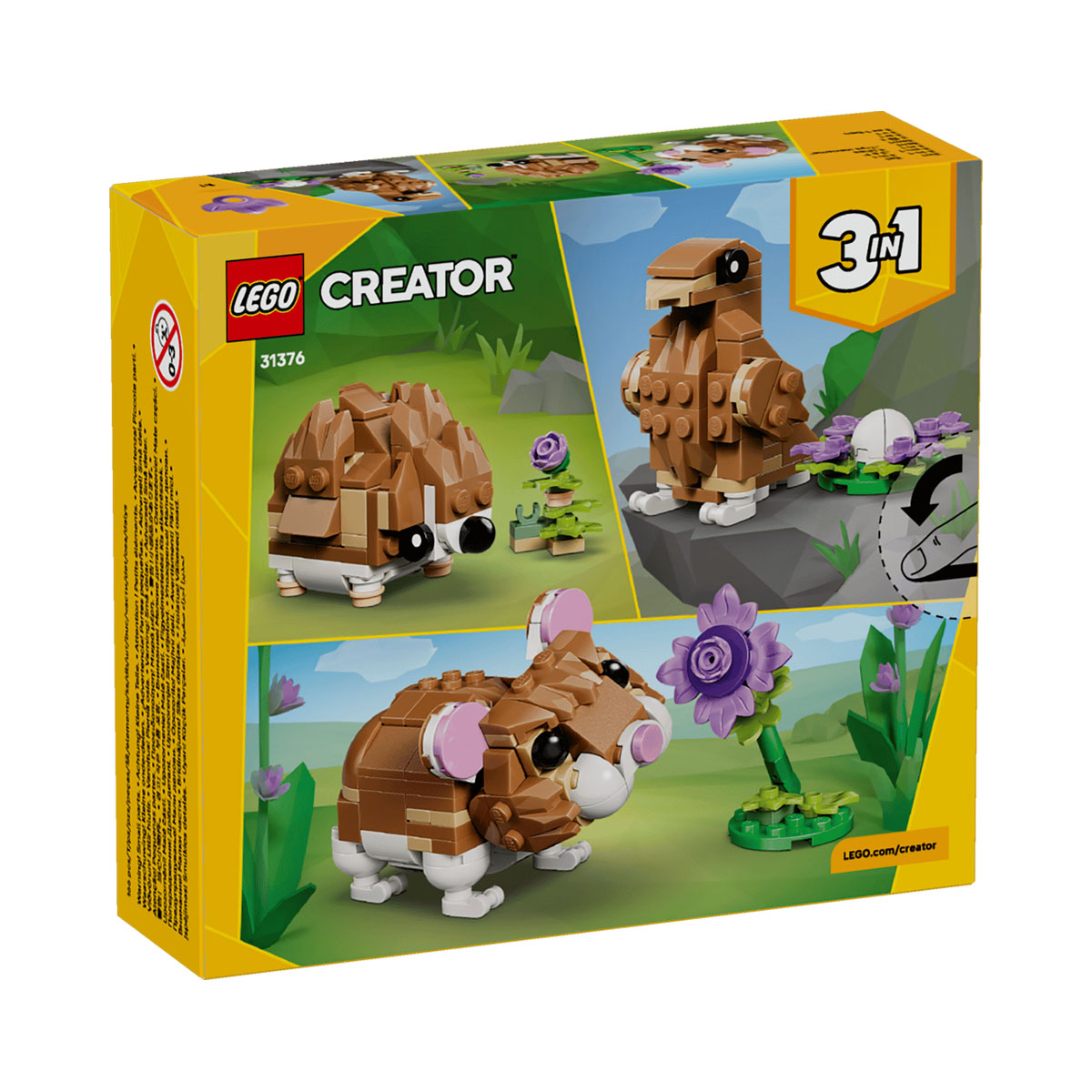 LEGO коцки, Creator 3-in-1, Cute Hamster with a Flower 