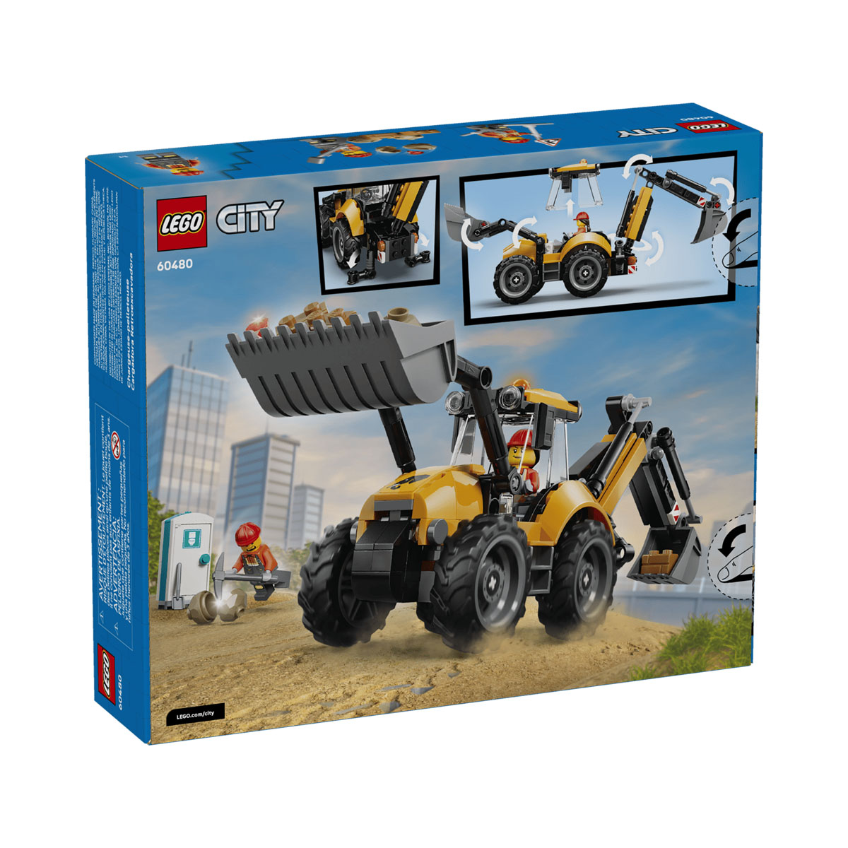 LEGO коцки, City, Yellow Backhoe Loader 