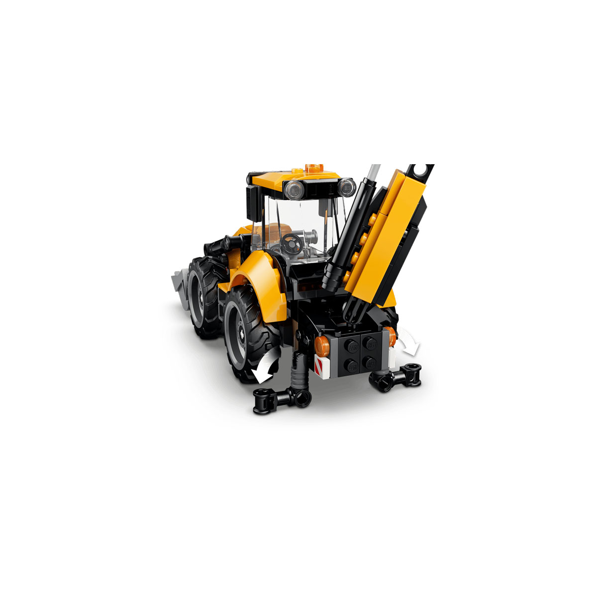 LEGO коцки, City, Yellow Backhoe Loader 
