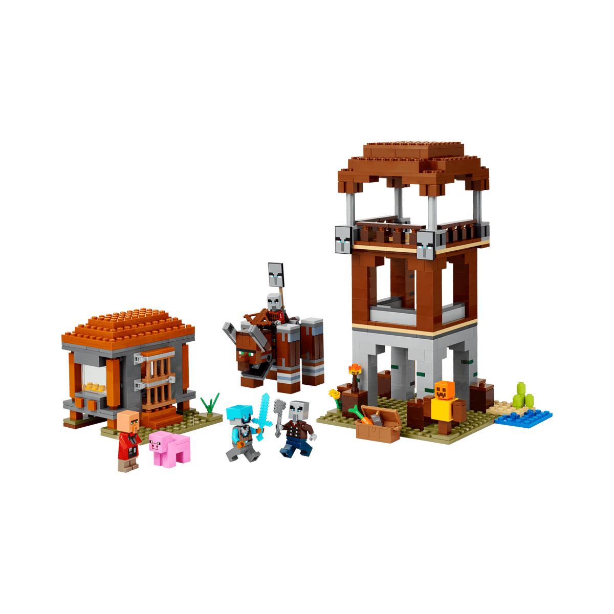 LEGO коцки, Minecraft, The Pillager Outpost and Ravager 