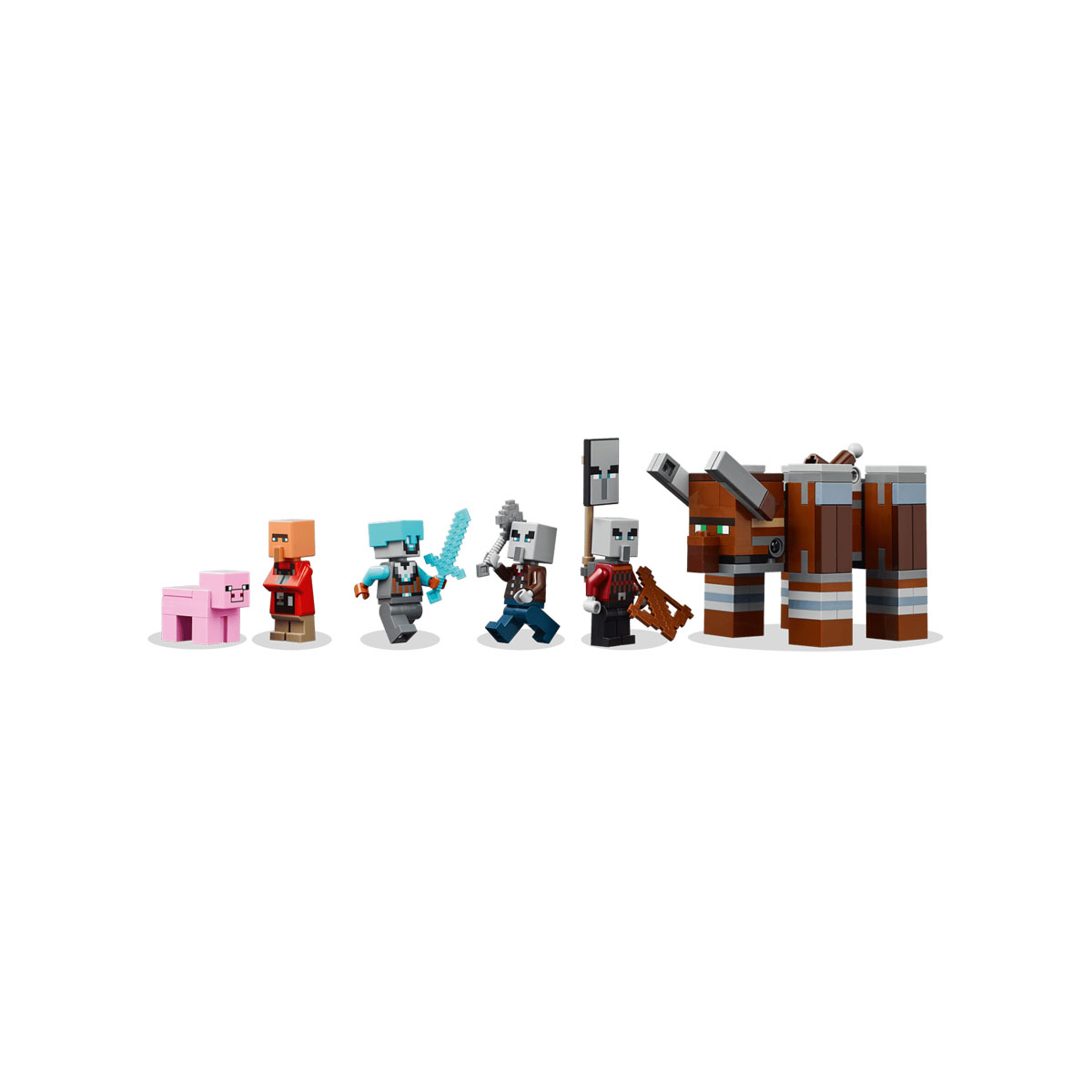 LEGO коцки, Minecraft, The Pillager Outpost and Ravager 