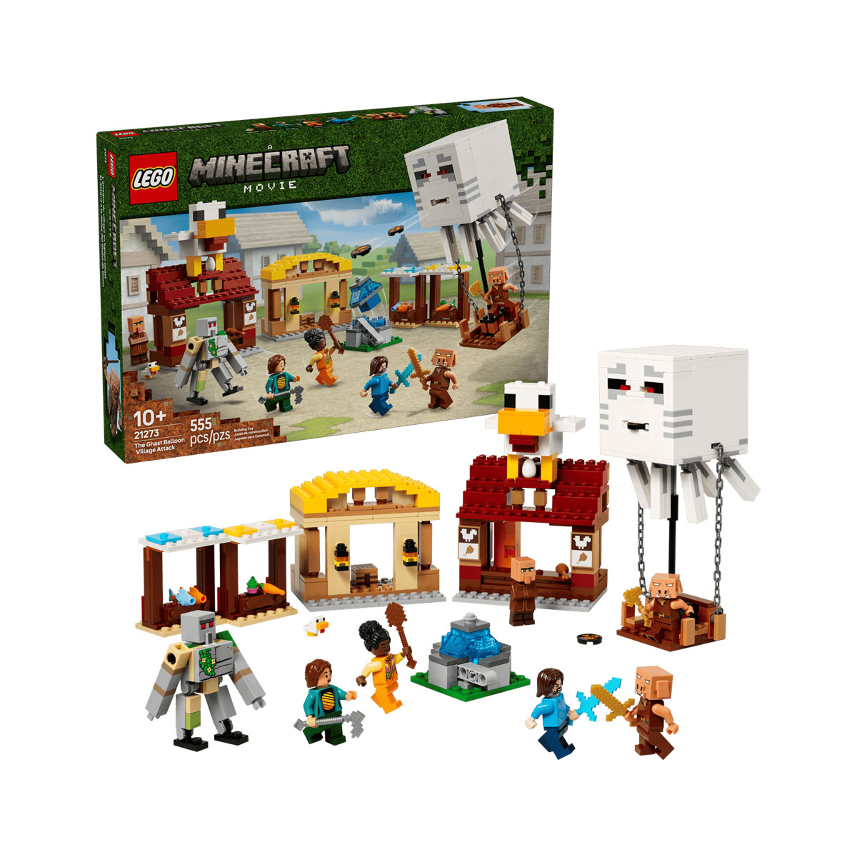 LEGO коцки, Minecraft, The Ghast Balloon Village Attack 
