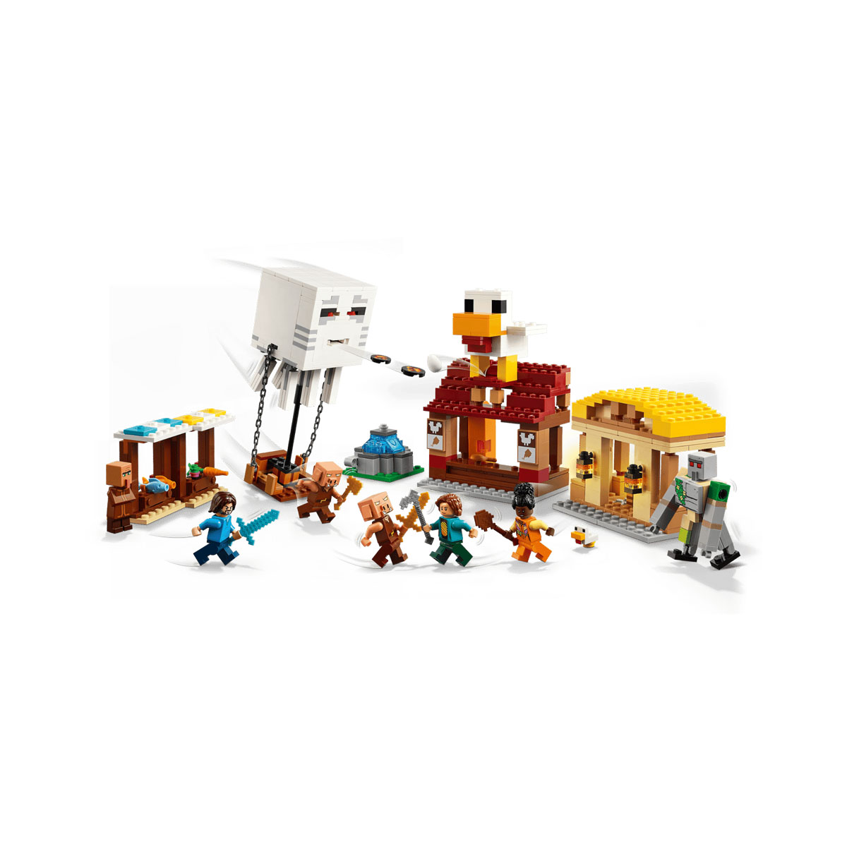 LEGO коцки, Minecraft, The Ghast Balloon Village Attack 