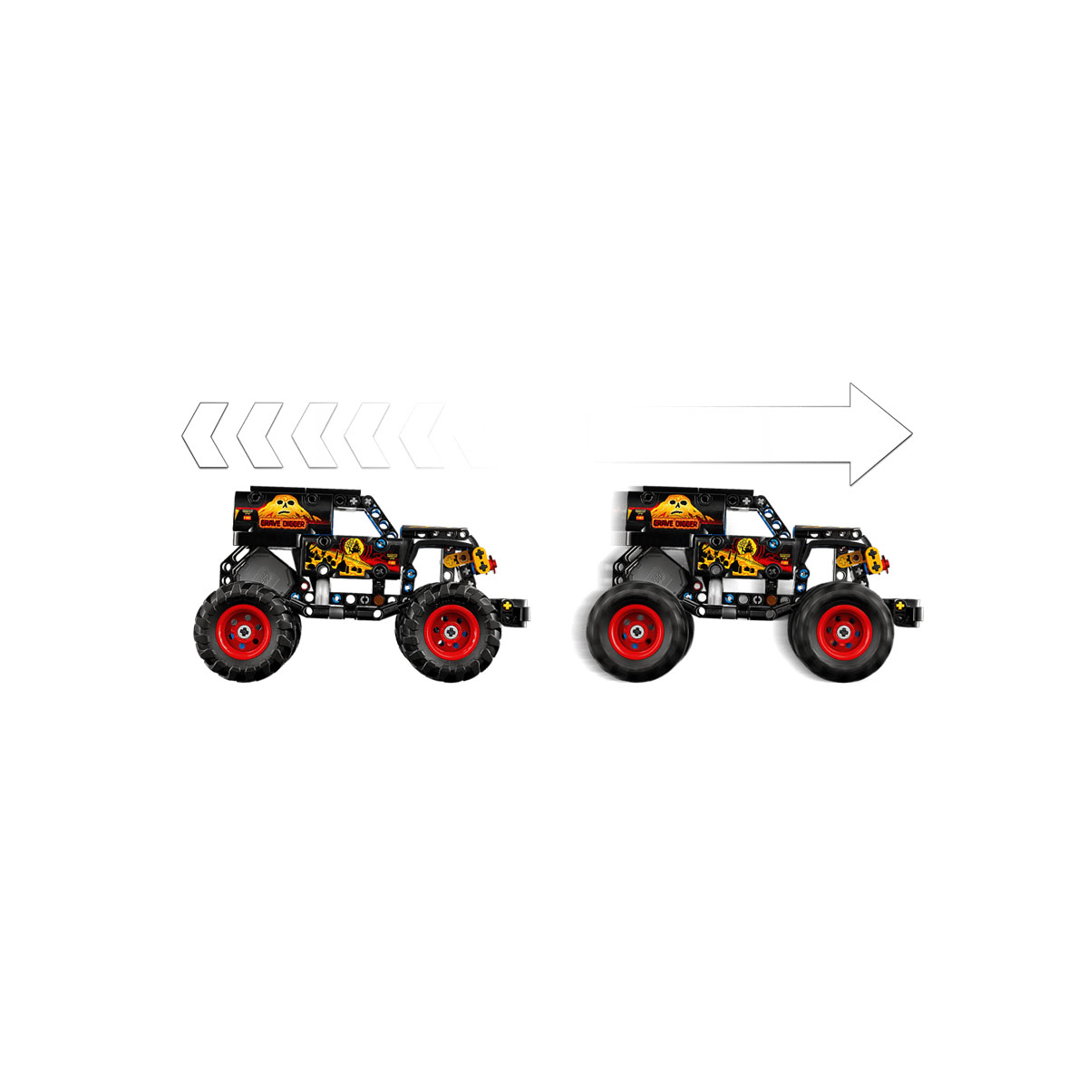 LEGO коцки, Technic, Monster Jam Grave Digger Fire and Ice 