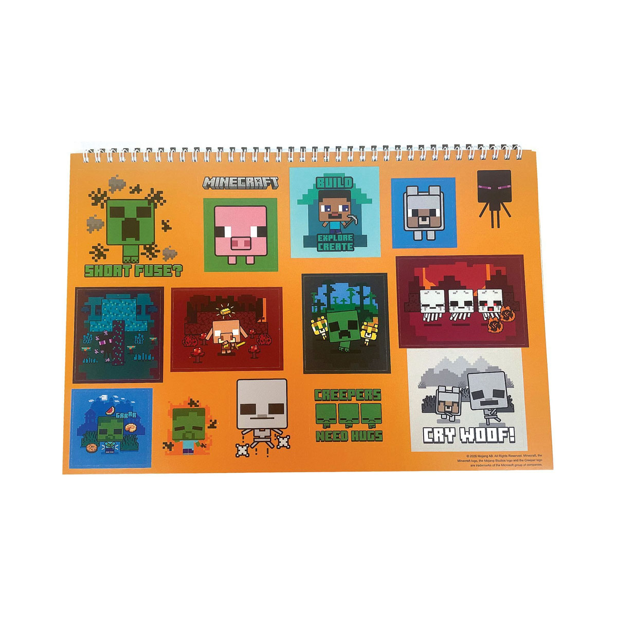 Блок со стикери, Minecraft, A4 