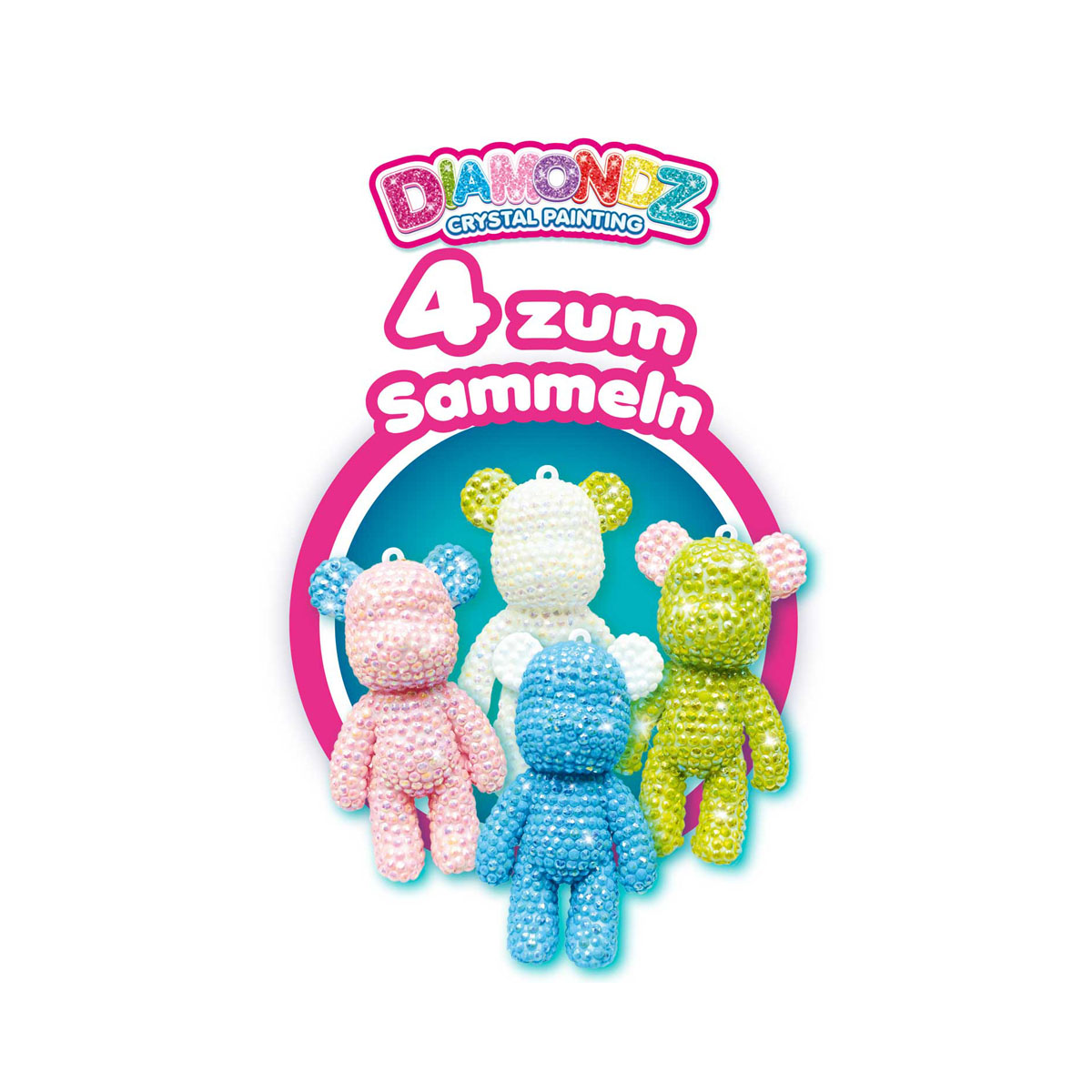Сет за изработка на приврзок, Diamondz Crystal Painting - 3D Teddy 