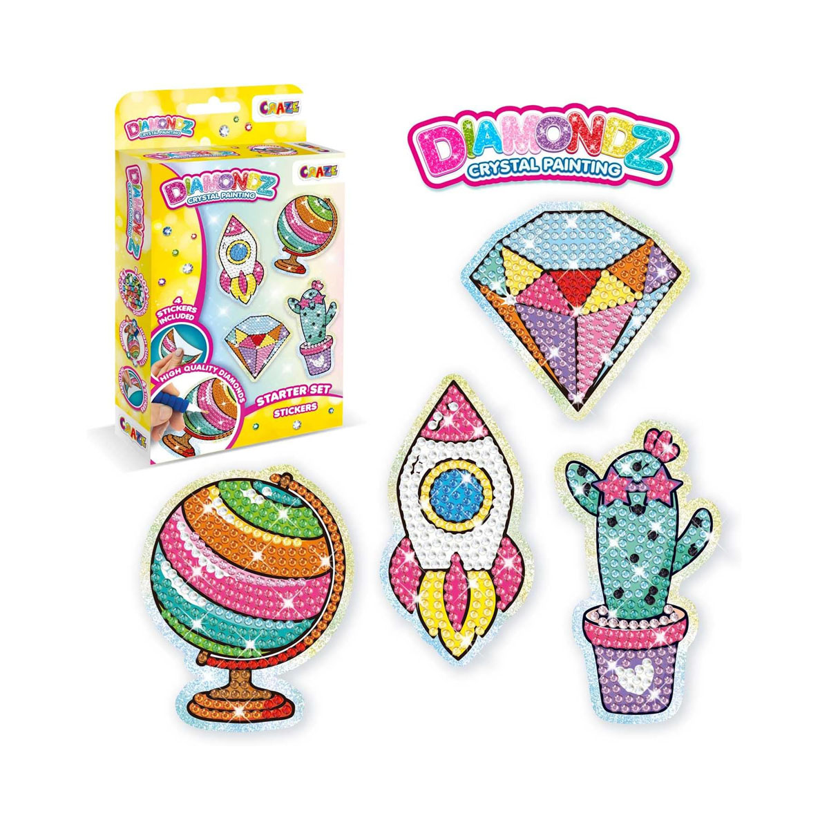 Сет за изработка на стикери, Diamondz Crystal Painting - Stickers 