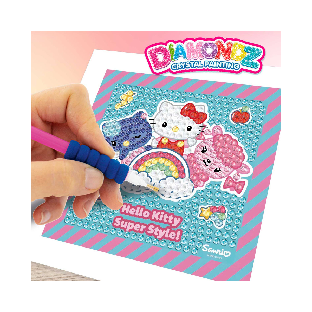 Сет за изработка на слики, Diamondz  Crystal Painting- Hello Kitty 