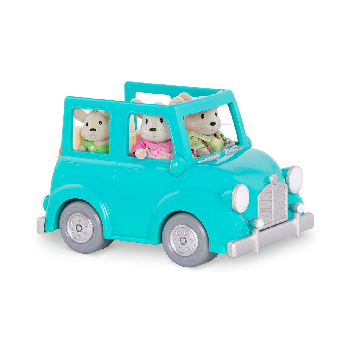 Фигура, Lil Woodzeez - Blue Car with Suitcase 