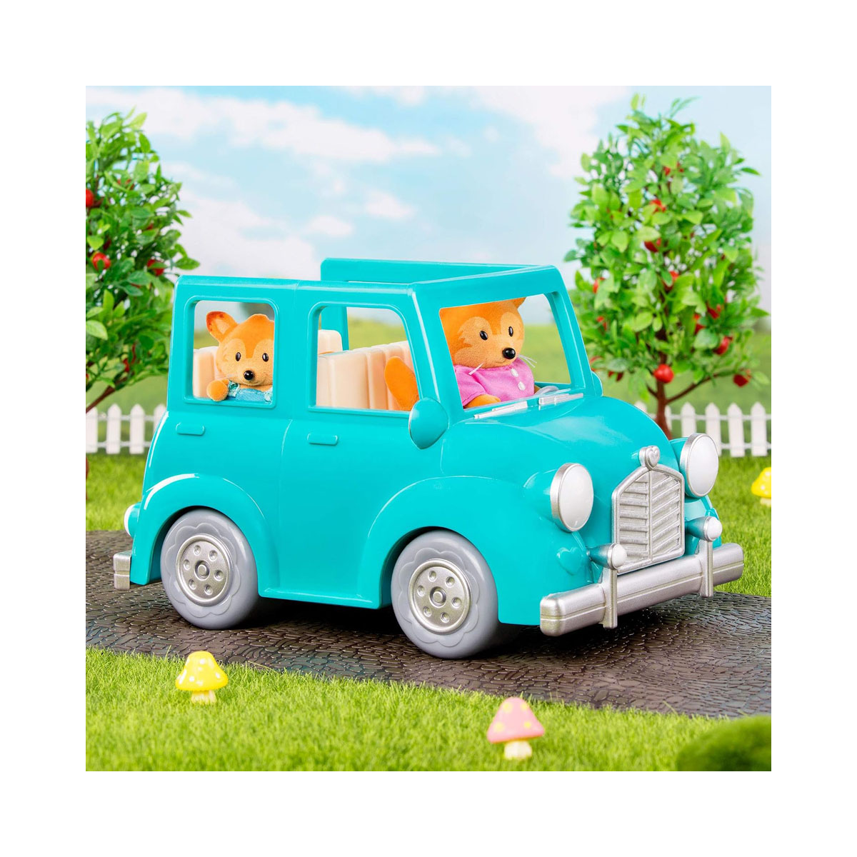 Фигура, Lil Woodzeez - Blue Car with Suitcase 