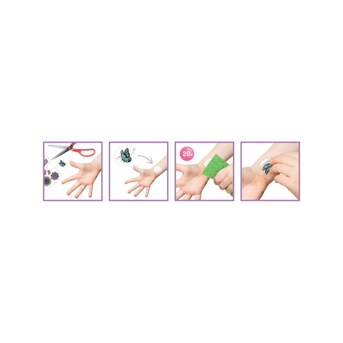 Сет детски тетоважи 'Be Teens - Wash-off Tattoos: Glitter' 