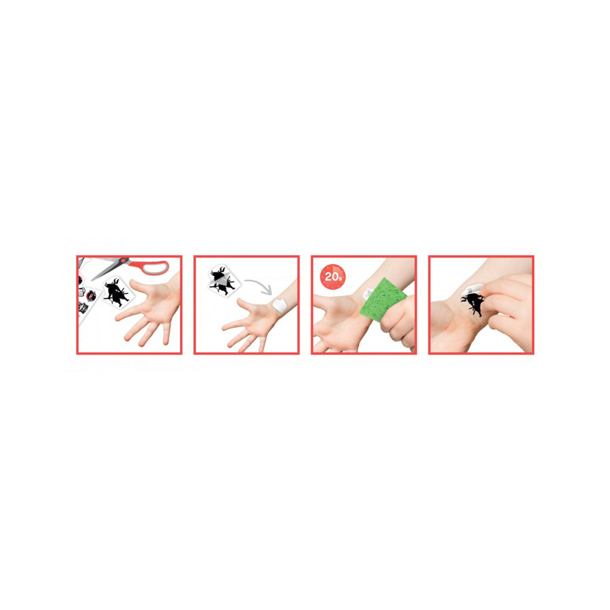 Сет детски тетоважи 'Be Teens - Wash-off Tattoos: Manga & Kawaii' 