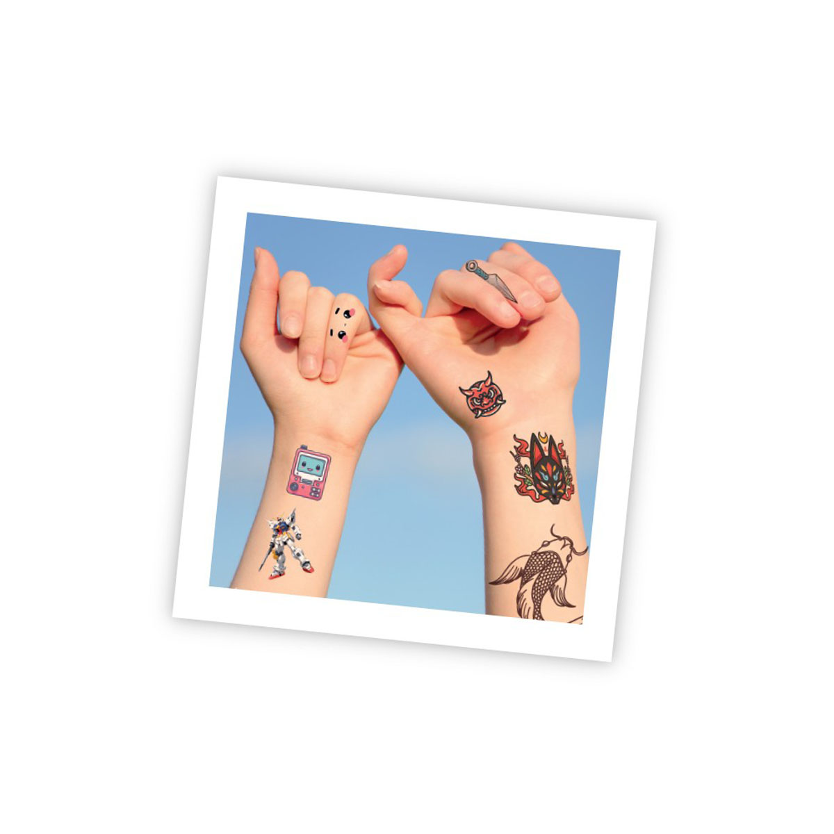 Сет детски тетоважи 'Be Teens - Wash-off Tattoos: Manga & Kawaii' 