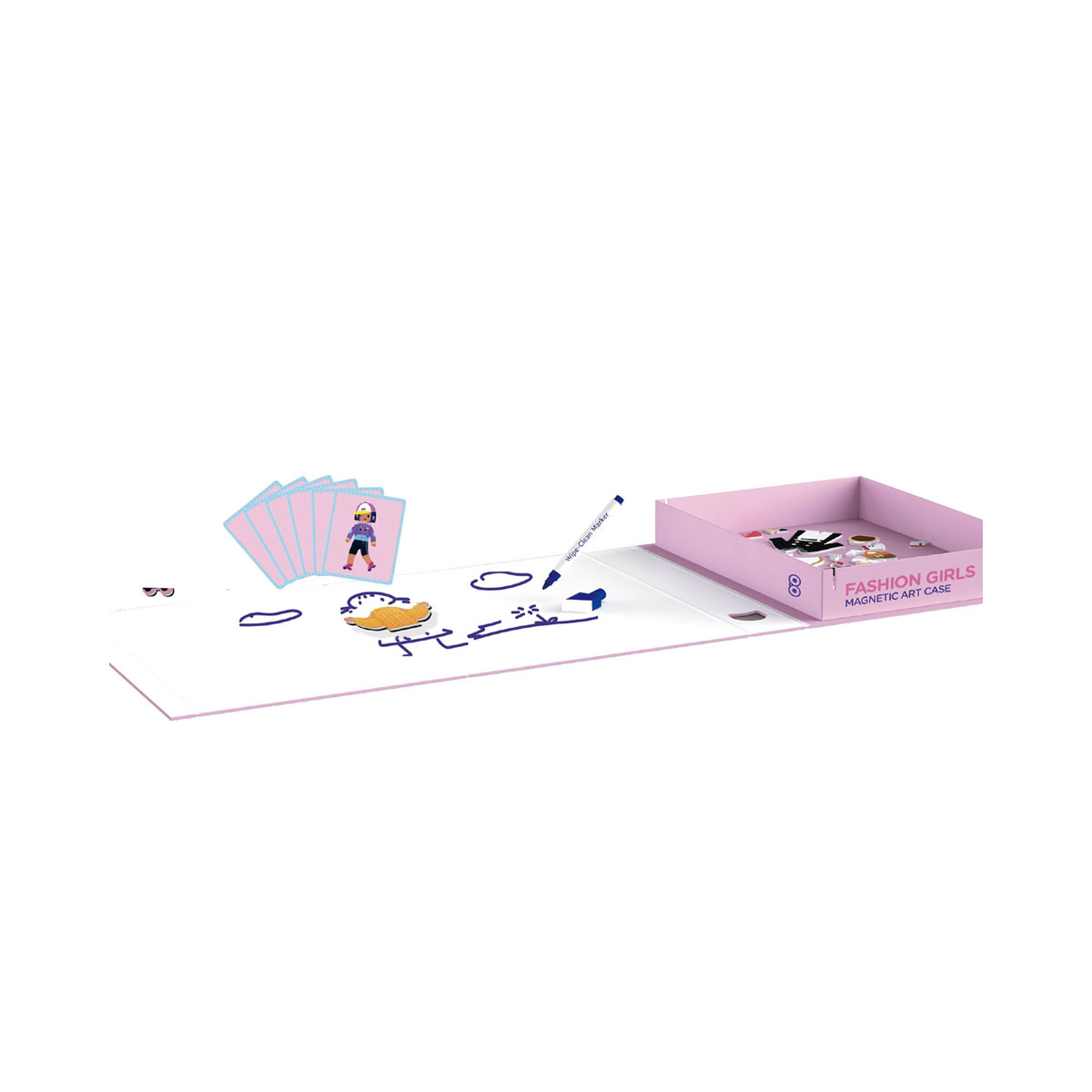 Магнетен сет за игра 'Fashion Girls Magnetic Art Case' 