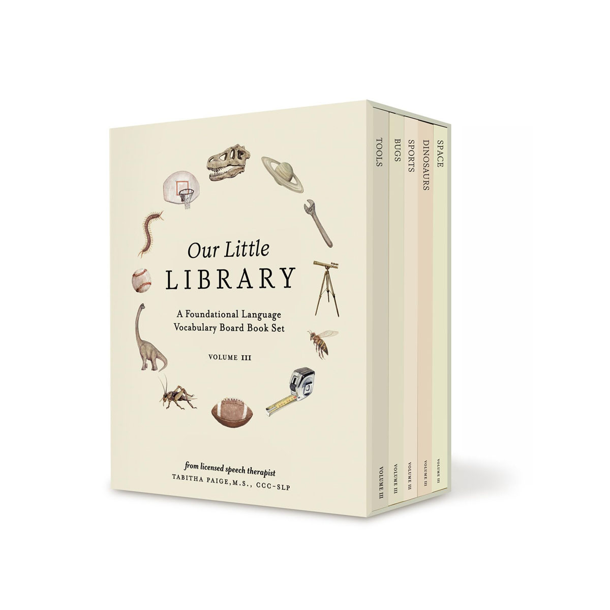 Our Little Library Vol. 3: Dinosaurs, Space, Tools, Bugs, and Sports Board Book 