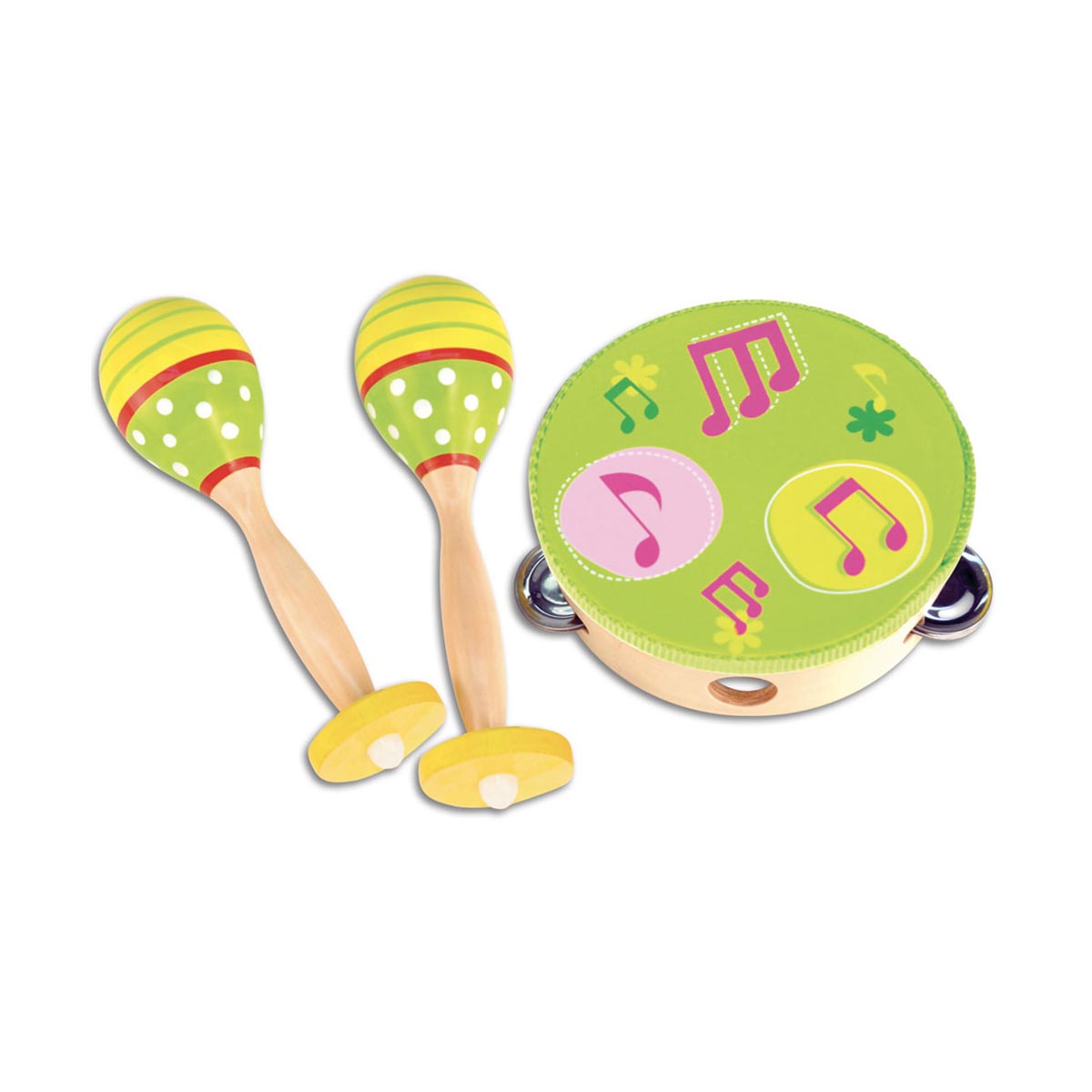 Сет дрвени маракас и тамбурина, Wooden Maracas and Tambourine