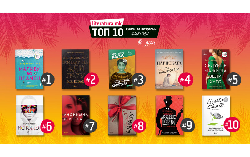 <strong>Топ 10 најпродавани книги во Литература.мк во јули</strong>