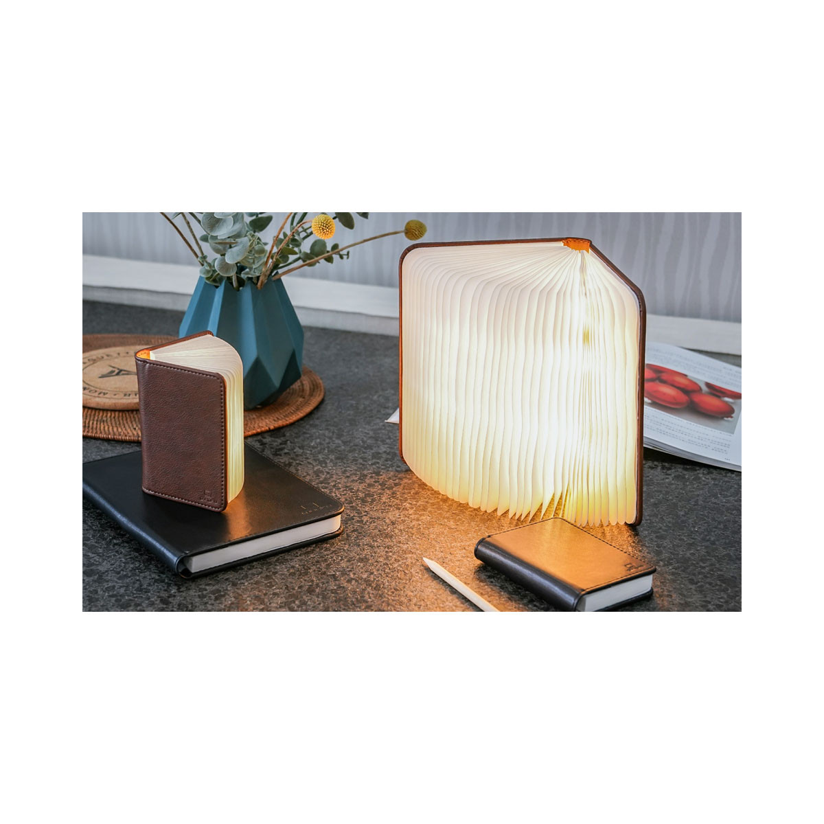 Паметна ламба - Книга, Large Smart Book Light, голема, кафеава 