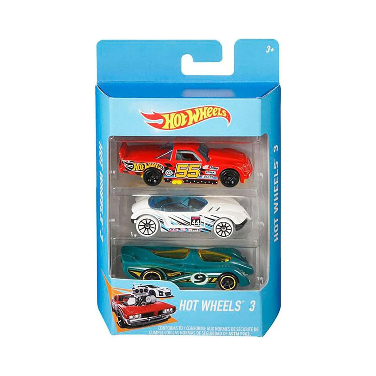 Сет од 3 колички Hot Wheels (по случаен избор) 