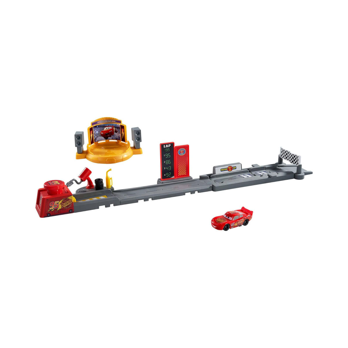 Сет за игра Pixar: Cars - Piston Cup Launching w/Lightning McQueen 
