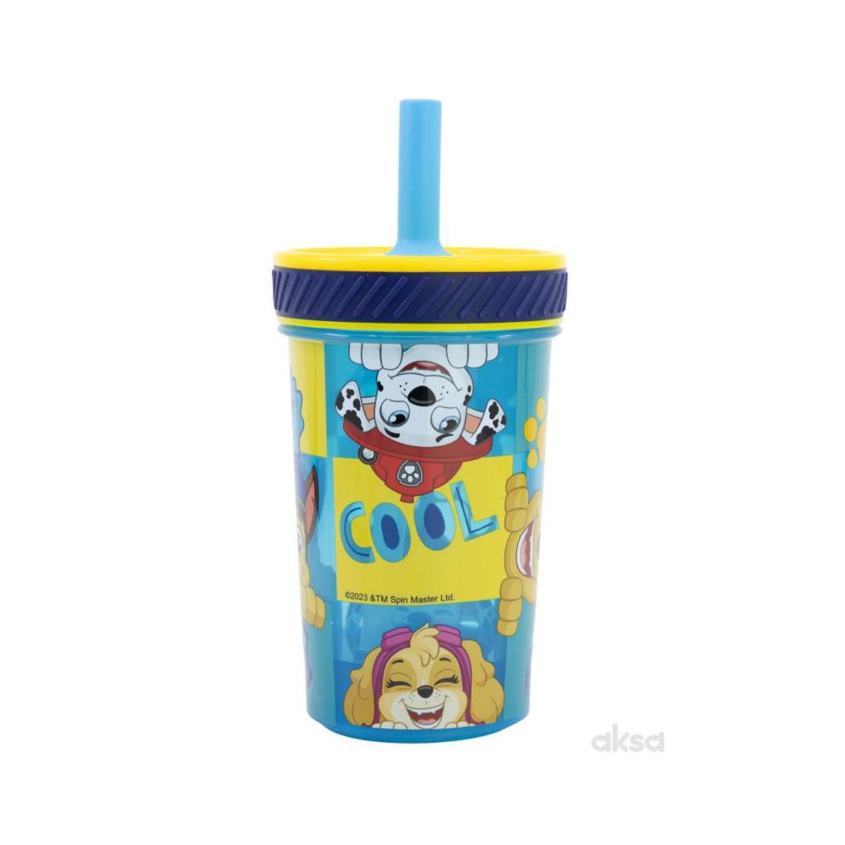 Чаша со сламка, Paw Patrol, 370ml 