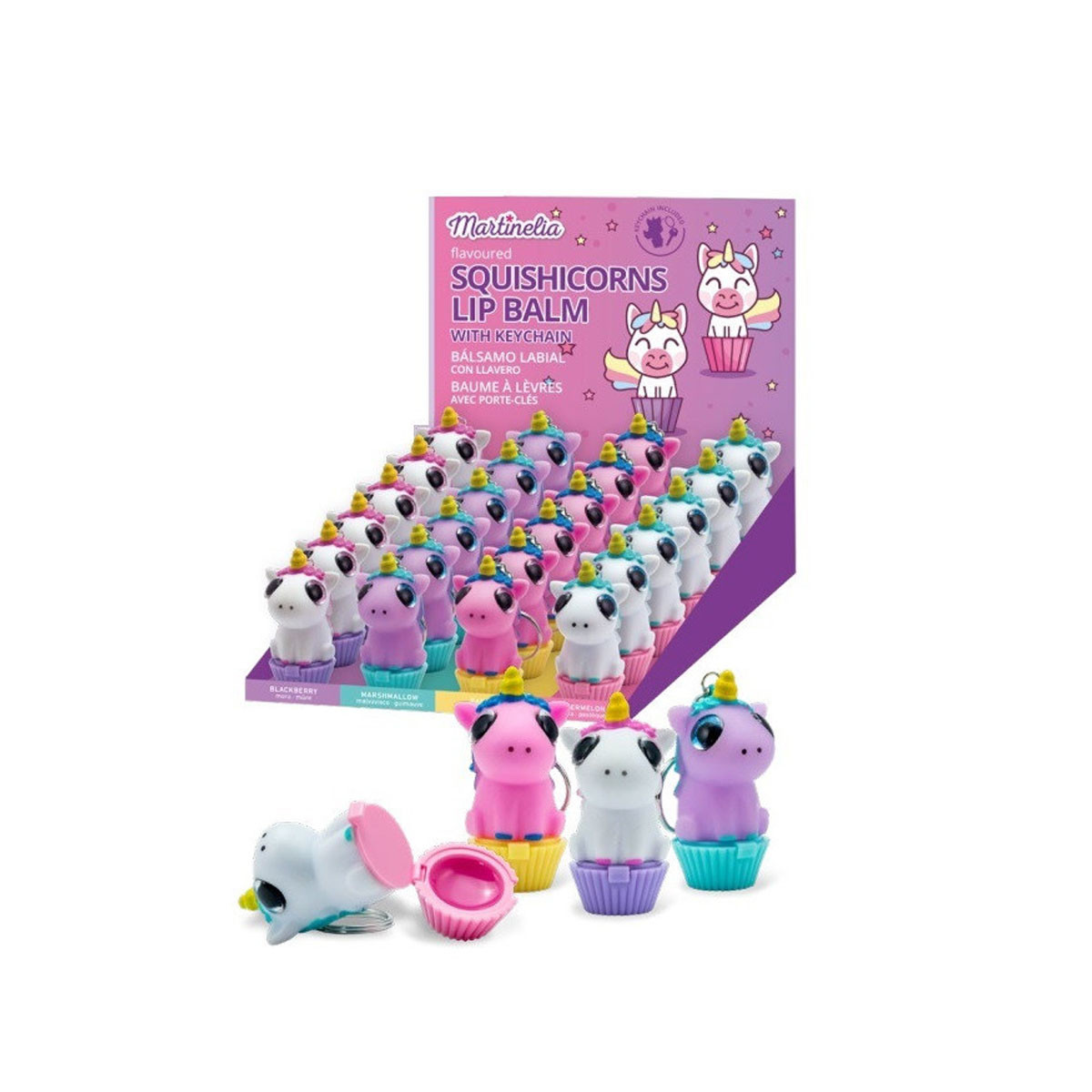 Детски балзам за усни Squishicorns, 4 дизајни 
