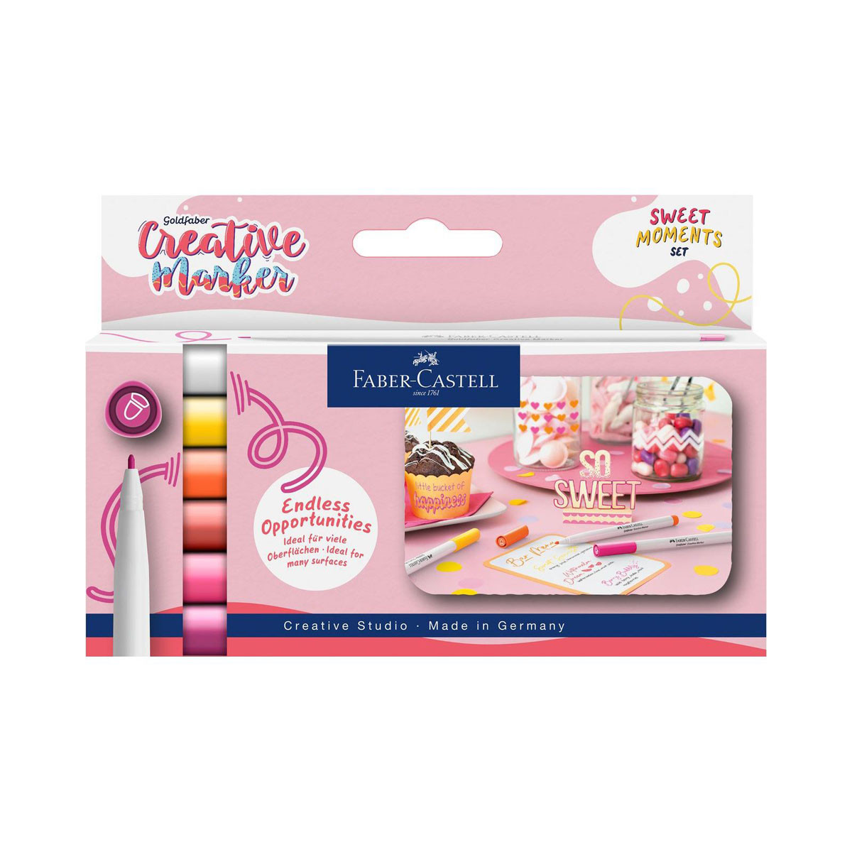 Сет креативни маркери, Faber Castell - Sweet Moments, 1/6 
