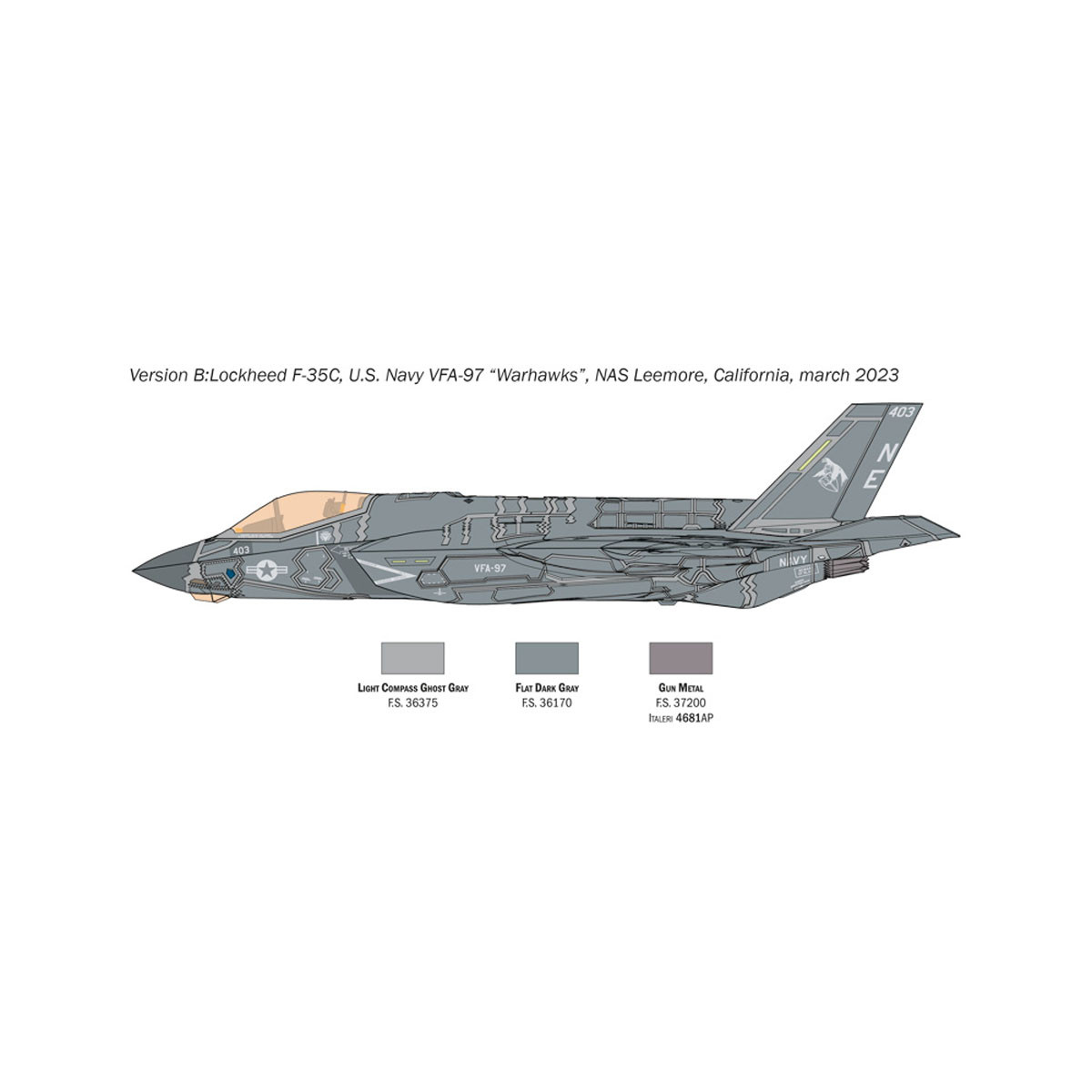 Макета, F-35C Lightning II CATOBAR version, 1:72 
