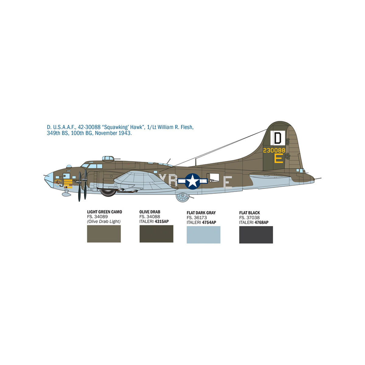 Макета, B-17F Flyng Fortress, 1:72 