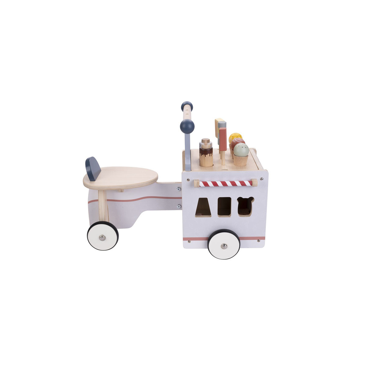 Дрвен сет за игра Jack & Jacky Ice-Cream Cart Bike 