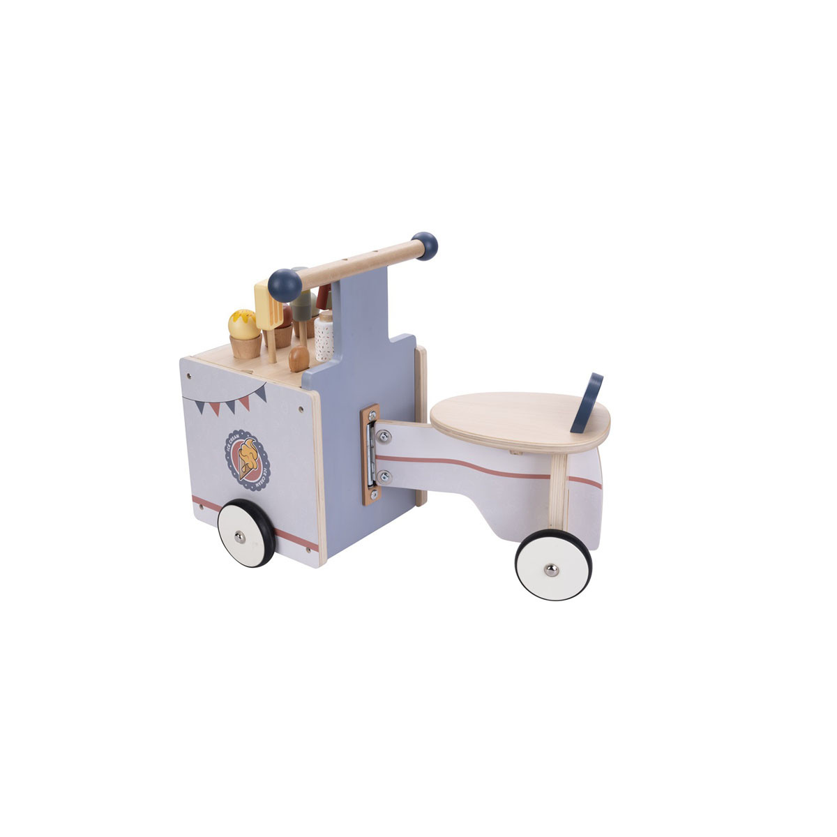 Дрвен сет за игра Jack & Jacky Ice-Cream Cart Bike 