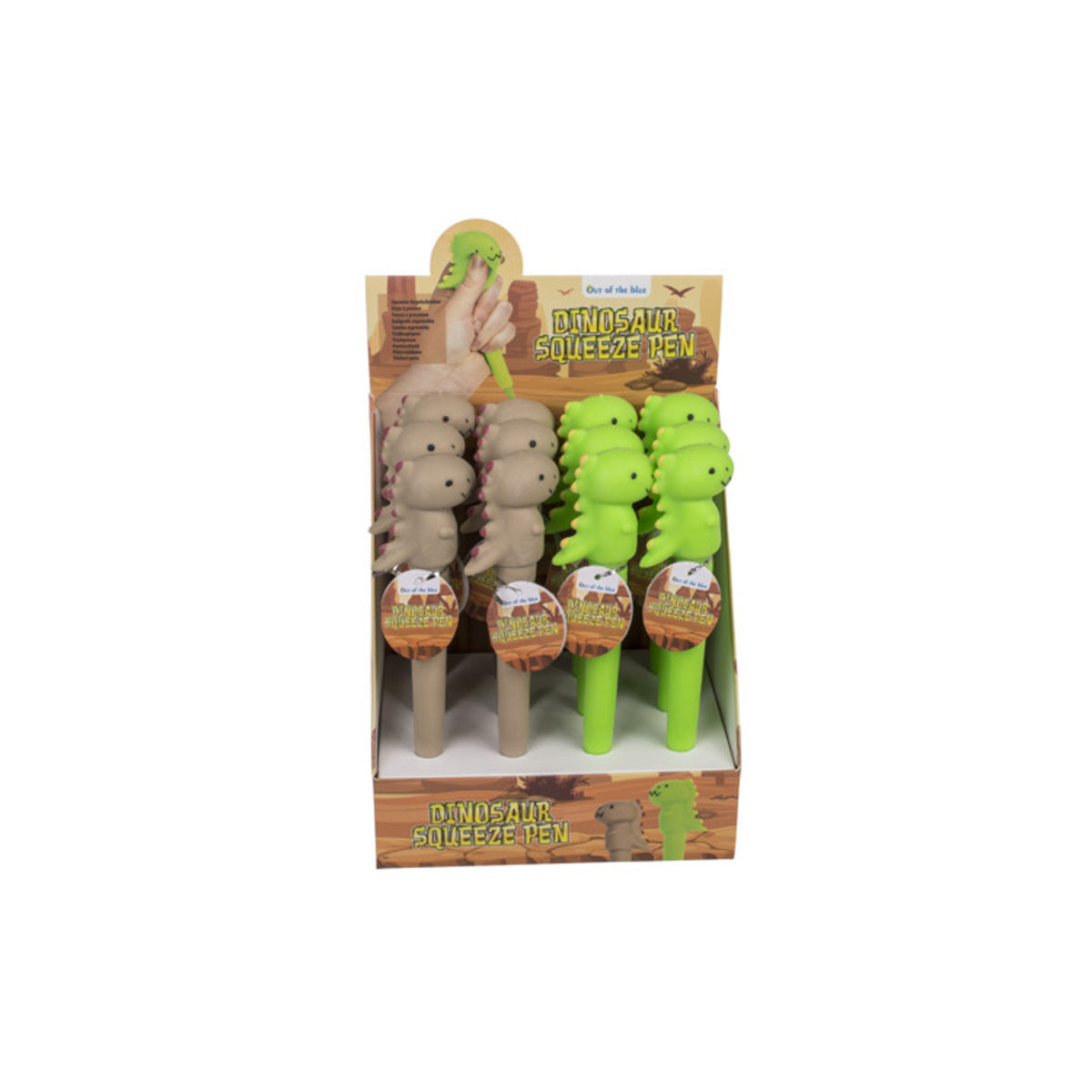 Пенкало со фигура, Dinosaur Squeeze Pen, 2 бои 