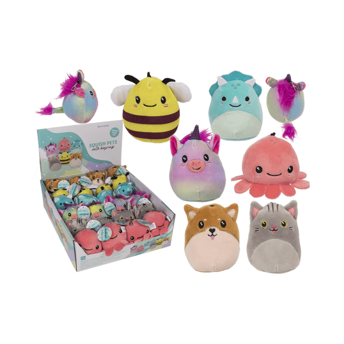 Плишан приврзок за клучеви, Squish Pets, 6 дизајни 