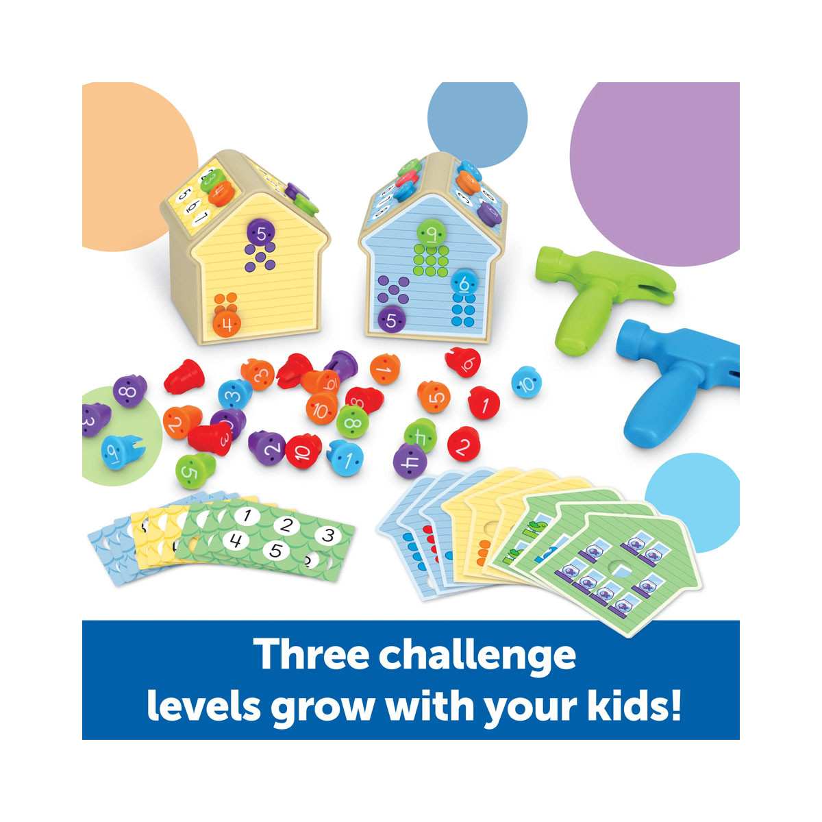Едукативен сет за игра, Number Nails Activity Set 