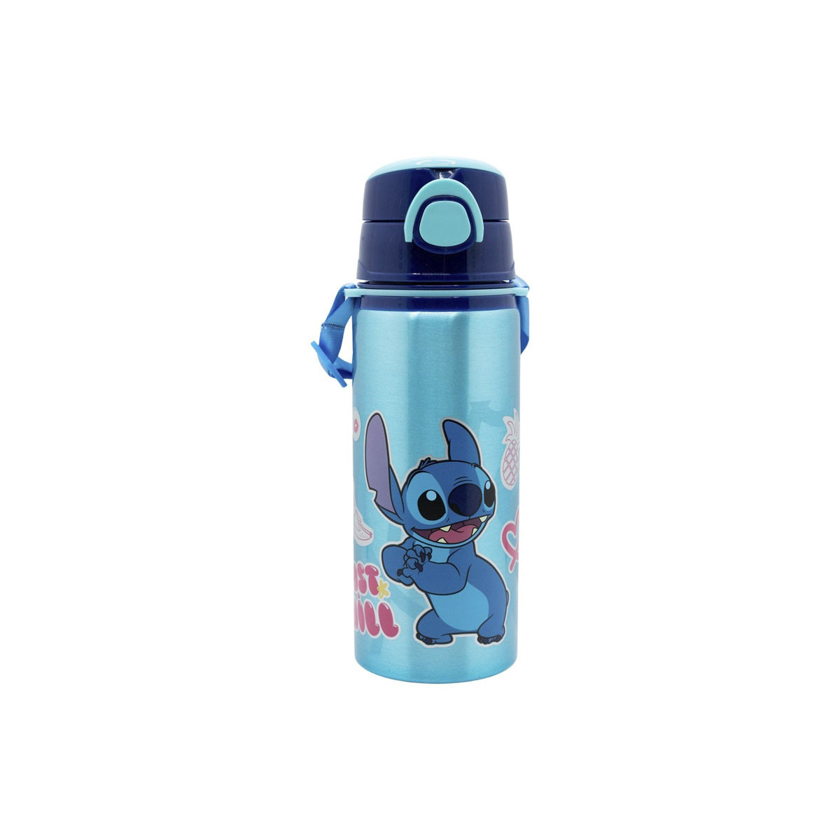 Алуминиумско шише за вода со рачка, Stitch, 730ml 