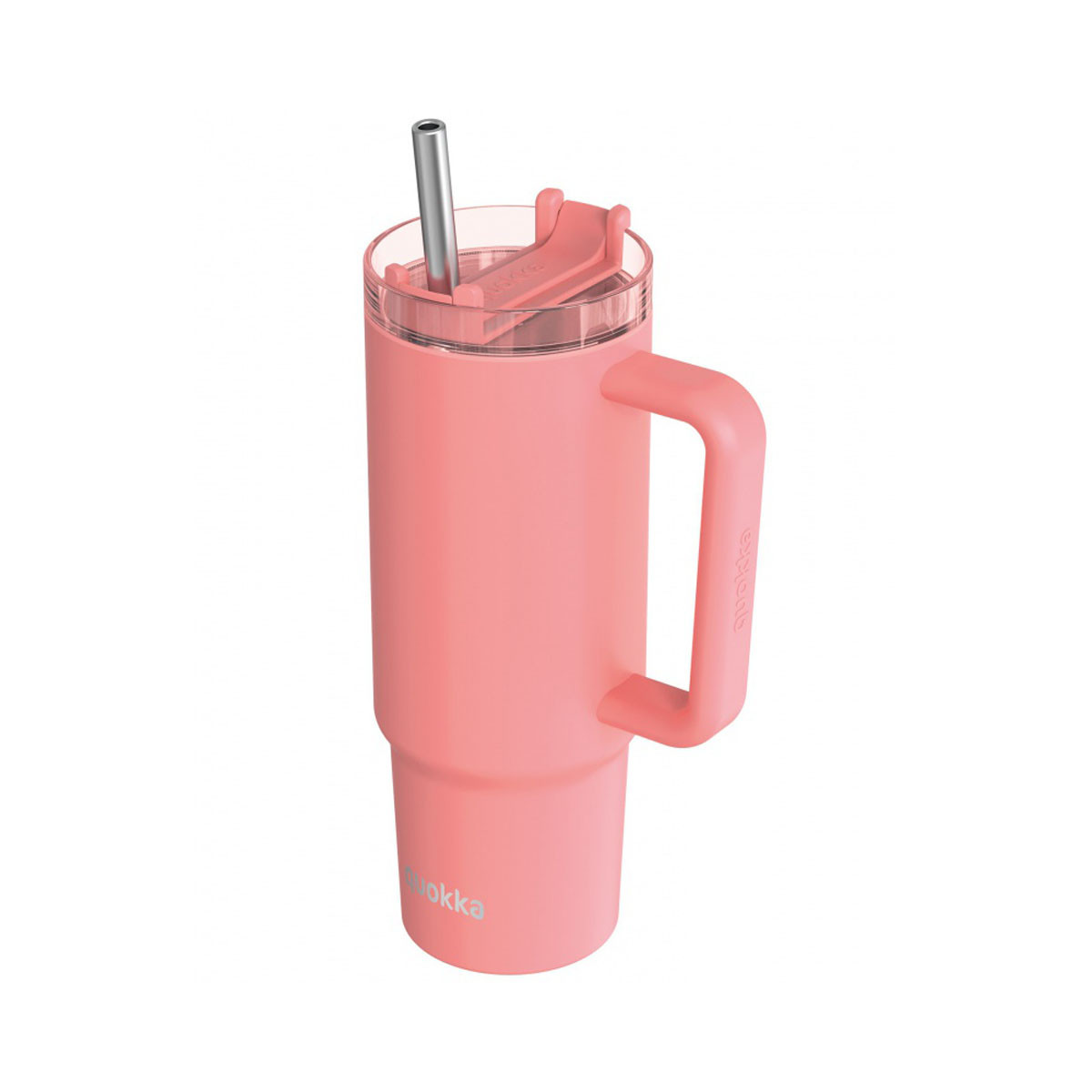 Термос-чаша со сламка, Quokka - Vibe: Coral, 880ml 