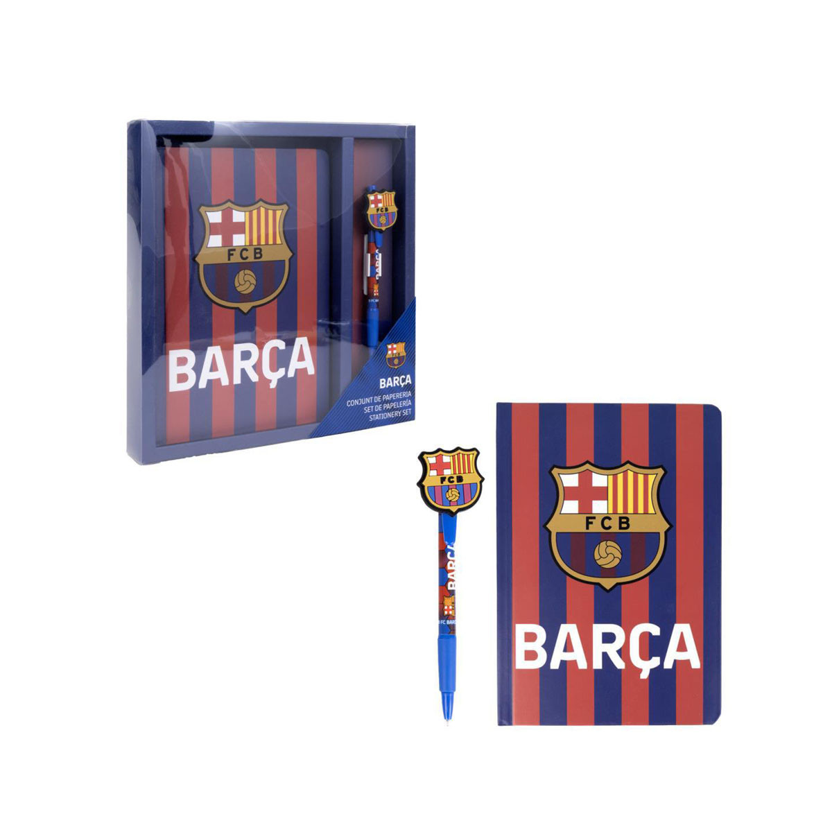 Сет нотес + пенкало, FC Barcelona 