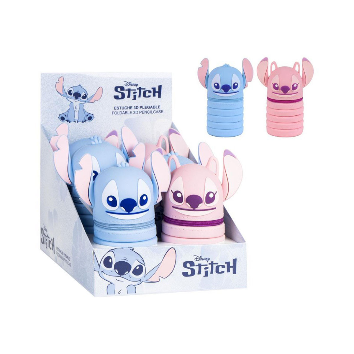 Силиконски несесер за моливи, Disney: Stitch - Angel 