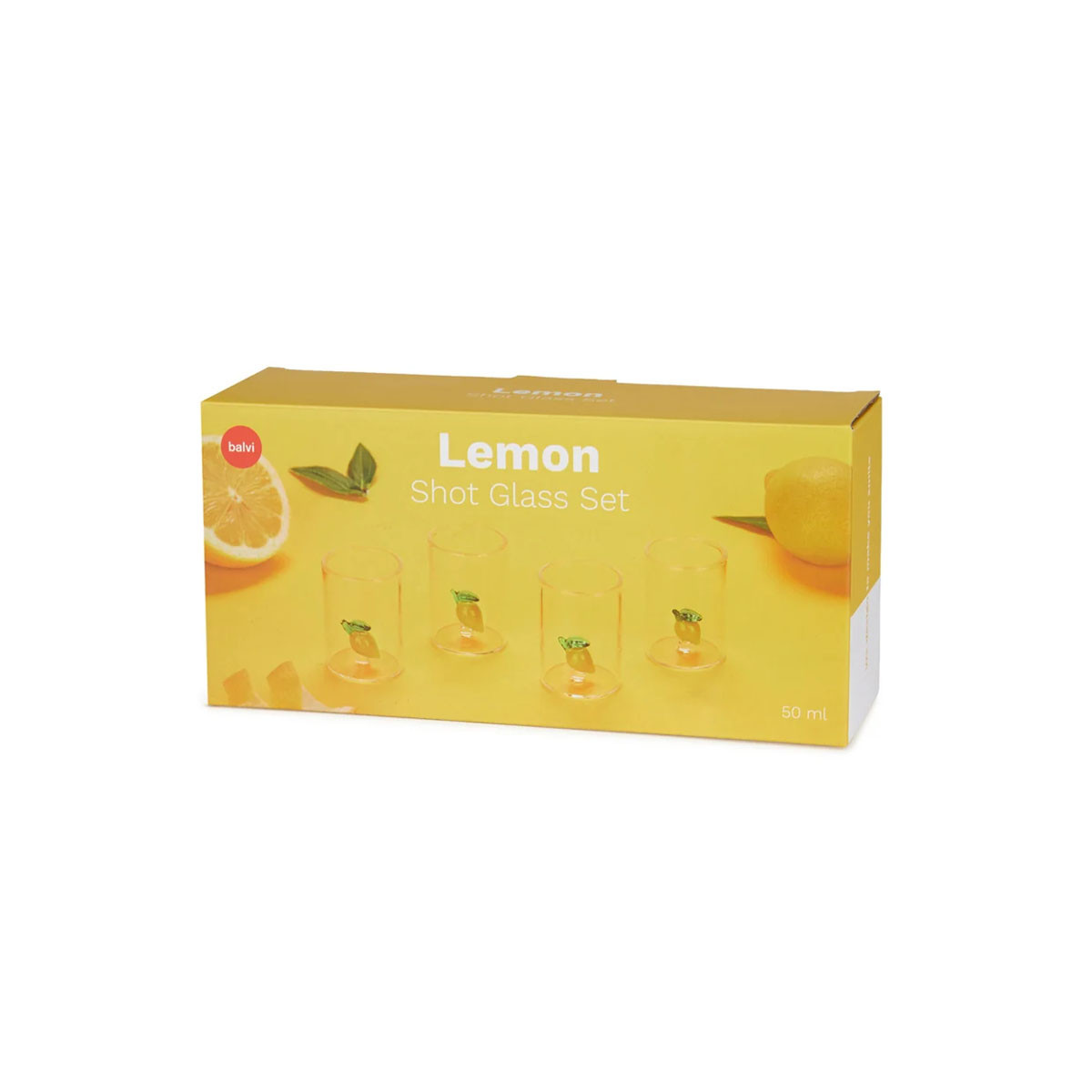 Сет од 4 шот-чашки, Lemon, 50 ml 