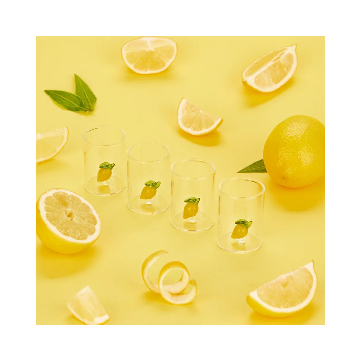 Сет од 4 шот-чашки, Lemon, 50 ml 