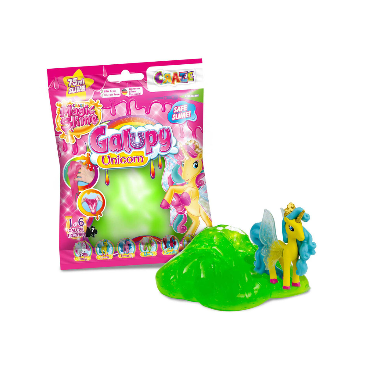 Слајм со скриена фигура 'Galupy Unicorn' 