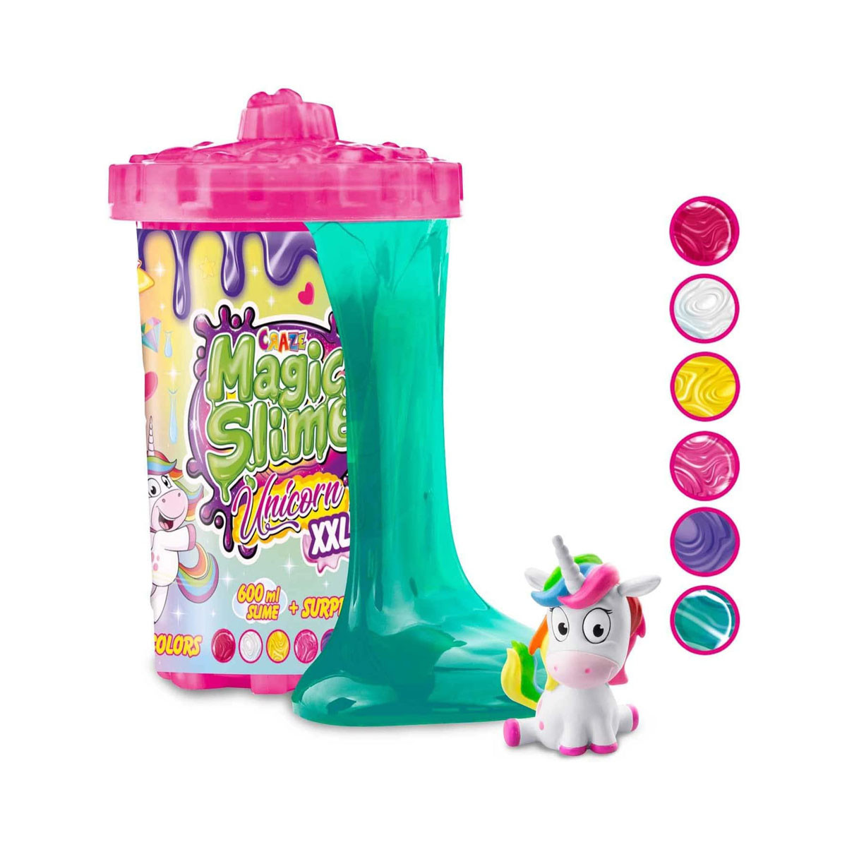 Слајм со скриена фигура, Magic Slime - Unicorn XXL, 6 бои 