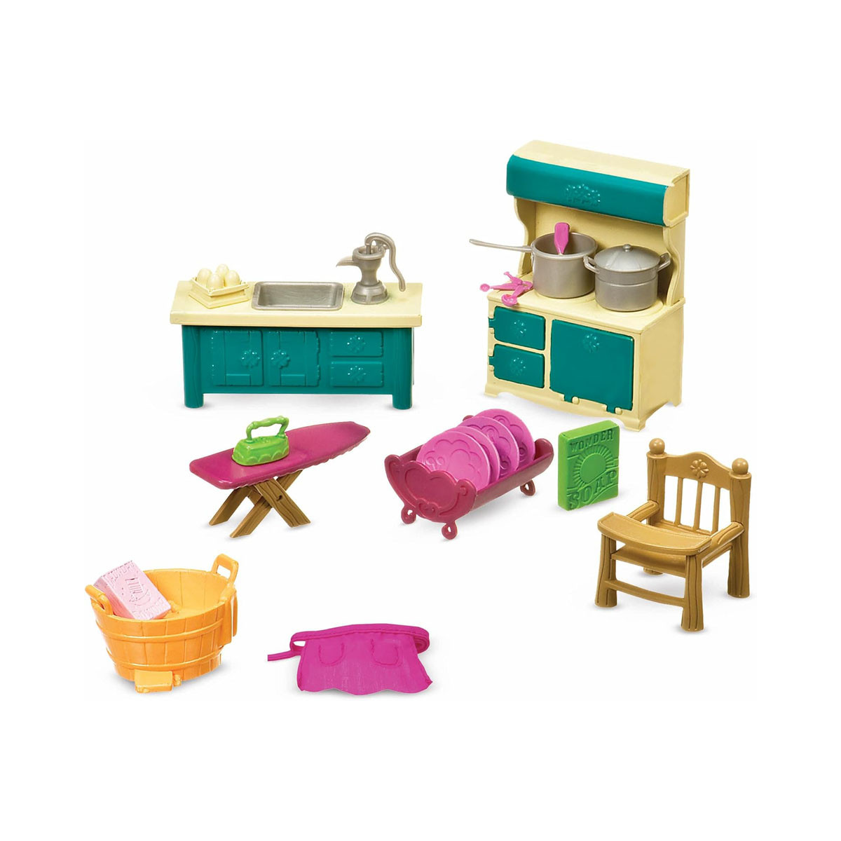 Сет за игра, Lil Woodzeez - Kitchenette & Housekeeping Set 