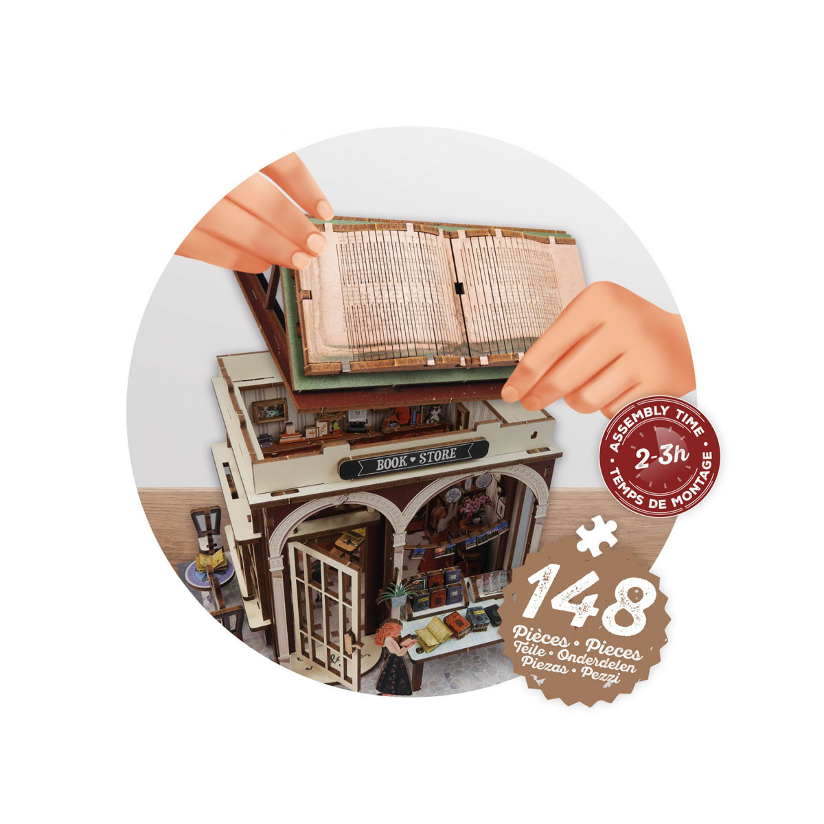 Сет за изработка на диорама 'Bookstore' 