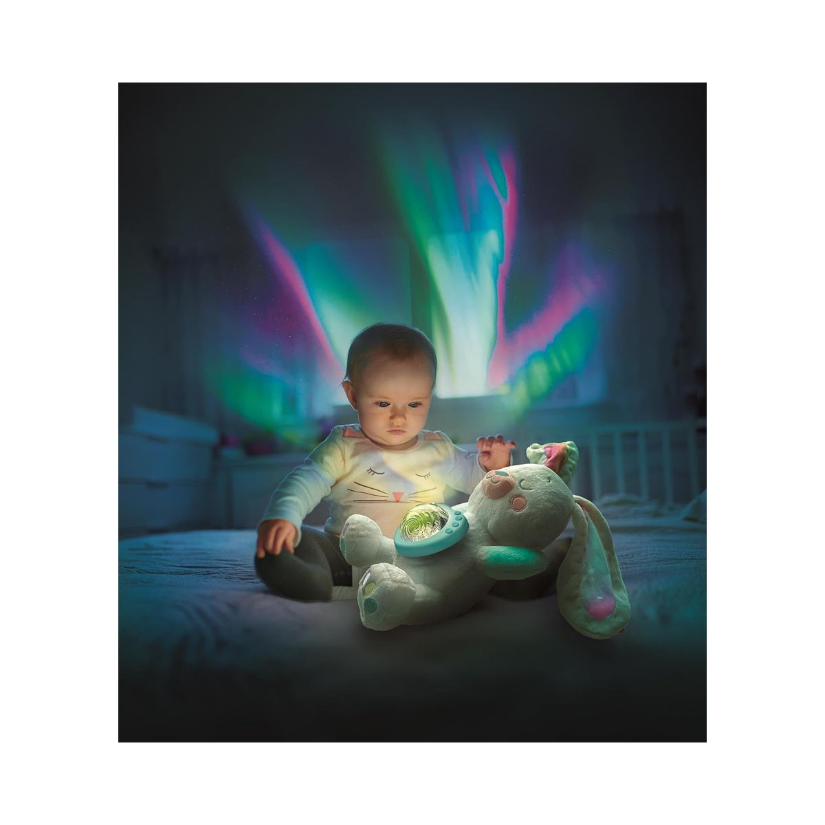 Плишана фигура - проектор, My Arctic Bunny - Northern Lights Projector 