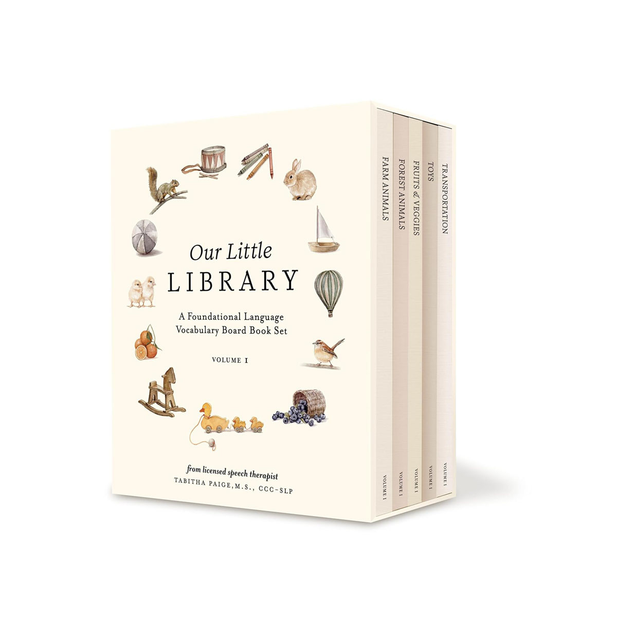 Our Little Library: A Foundational Language Vocabulary Board Book Set for Babies 