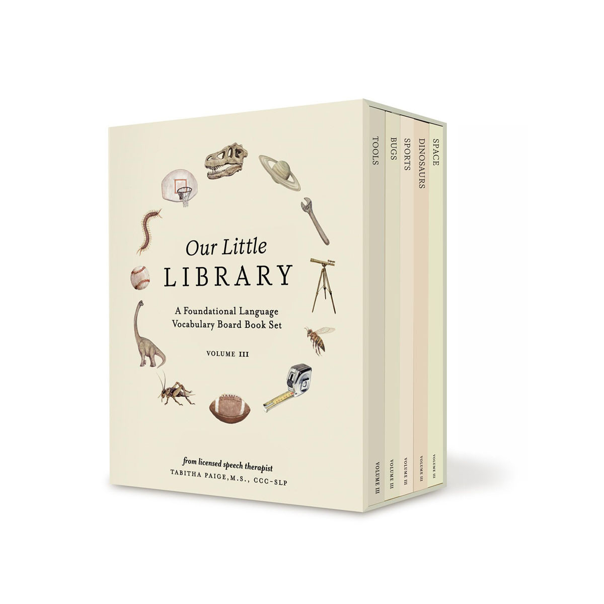 Our Little Library Vol. 3: Dinosaurs, Space, Tools, Bugs, and Sports Board Book 